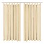 Cortinas de micro-raso con bucles 2 unidades 140x225 cm beis