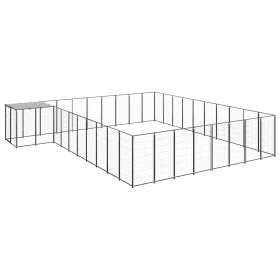Schwarzer Zwinger 25,41 m² Stahl von vidaXL, Hundehütten und Zäune - Ref: Foro24-3082240, Preis: 618,69 €, Rabatt: %