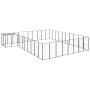 Black kennel 25.41 m² steel by vidaXL, Dog kennels and fences - Ref: Foro24-3082240, Price: 618,69 €, Discount: %