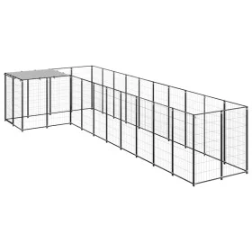 Black kennel 7.26 m² steel by vidaXL, Dog kennels and fences - Ref: Foro24-3082237, Price: 422,29 €, Discount: %