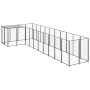 Black kennel 7.26 m² steel by vidaXL, Dog kennels and fences - Ref: Foro24-3082237, Price: 422,68 €, Discount: %