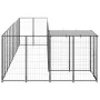 Schwarzer Zwinger 7,26 m² aus Stahl von vidaXL, Hundehütten und Zäune - Ref: Foro24-3082237, Preis: 422,29 €, Rabatt: %