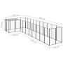 Schwarzer Zwinger 7,26 m² aus Stahl von vidaXL, Hundehütten und Zäune - Ref: Foro24-3082237, Preis: 430,48 €, Rabatt: %
