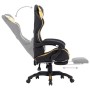 Gaming chair with footrest black and gold synthetic leather by vidaXL, Office chairs - Ref: Foro24-287988, Price: 164,78 €, D...
