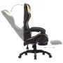 Gaming-Stuhl mit Fußstütze aus schwarzem und goldenem Kunstleder von vidaXL, Bürostühle - Ref: Foro24-287988, Preis: 165,26 €...