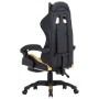 Silla gaming con reposapiés cuero sintético negro y dorado de vidaXL, Sillas de oficina - Ref: Foro24-287988, Precio: 164,78 ...