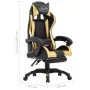 Gaming-Stuhl mit Fußstütze aus schwarzem und goldenem Kunstleder von vidaXL, Bürostühle - Ref: Foro24-287988, Preis: 165,26 €...