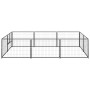 Hundezwinger aus schwarzem Stahl, 6 m². von vidaXL, Hundehütten und Zäune - Ref: Foro24-3082110, Preis: 190,78 €, Rabatt: %