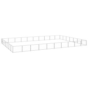 Silberner Zwinger 70 m² Stahl von vidaXL, Hundehütten und Zäune - Ref: Foro24-3082186, Preis: 534,64 €, Rabatt: %