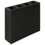 Jardinera alta con 4 macetas ratán sintético negro de vidaXL, Maceteros y jardineras - Ref: Foro24-41084, Precio: 224,89 €, D...