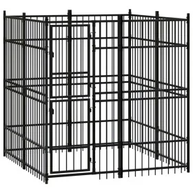 Steel outdoor kennel 3.69 m² by vidaXL, Dog kennels and fences - Ref: Foro24-3097956, Price: 412,50 €, Discount: %