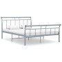 Estructura de cama sin colchón metal gris 140x200 cm