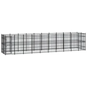 Steel outdoor kennel 18.43 m² by vidaXL, Dog kennels and fences - Ref: Foro24-3097964, Price: 1,00 €, Discount: %