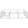 Silver kennel 12 m² steel by vidaXL, Dog kennels and fences - Ref: Foro24-3082136, Price: 214,86 €, Discount: %