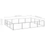 Silver kennel 12 m² steel by vidaXL, Dog kennels and fences - Ref: Foro24-3082136, Price: 214,86 €, Discount: %
