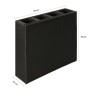 Jardinera alta con 4 macetas ratán sintético negro de vidaXL, Maceteros y jardineras - Ref: Foro24-41084, Precio: 224,89 €, D...