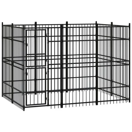 Outdoor steel dog kennel 5.53 m² by vidaXL, Dog kennels and fences - Ref: Foro24-3097957, Price: 518,74 €, Discount: %