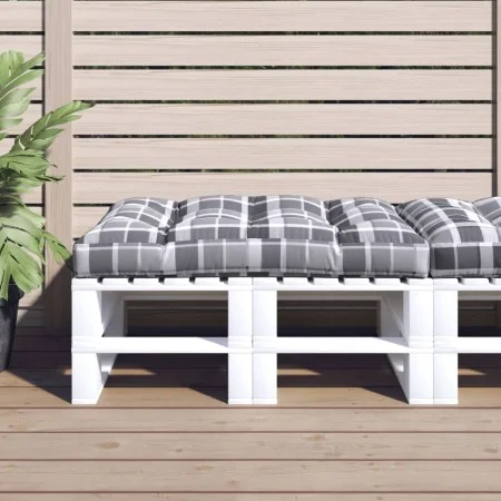 Kissen für Palettensofa aus grauem kariertem Stoff 120x80x12 cm. von vidaXL, Kissen für Stühle und Sofas - Ref: Foro24-314422...