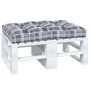 Cojín para sofá de palets de tela a cuadros gris 120x80x12 cm by vidaXL, Cushions for chairs and sofas - Ref: Foro24-314422, ...