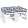 Cojín para sofá de palets de tela a cuadros gris 120x80x12 cm by vidaXL, Cushions for chairs and sofas - Ref: Foro24-314422, ...