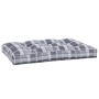 Cojín para sofá de palets de tela a cuadros gris 120x80x12 cm by vidaXL, Cushions for chairs and sofas - Ref: Foro24-314422, ...