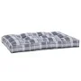 Kissen für Palettensofa aus grauem kariertem Stoff 120x80x12 cm. von vidaXL, Kissen für Stühle und Sofas - Ref: Foro24-314422...