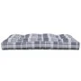 Cojín para sofá de palets de tela a cuadros gris 120x80x12 cm by vidaXL, Cushions for chairs and sofas - Ref: Foro24-314422, ...