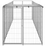 Silberner Zwinger 6,05 m² Stahl von vidaXL, Hundehütten und Zäune - Ref: Foro24-3082204, Preis: 326,49 €, Rabatt: %