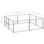 Silver kennel 4 m² steel by vidaXL, Dog kennels and fences - Ref: Foro24-3082118, Price: 136,22 €, Discount: %