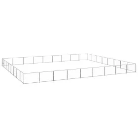 Silberner Zwinger 72 m² Stahl von vidaXL, Hundehütten und Zäune - Ref: Foro24-3082191, Preis: 524,08 €, Rabatt: %