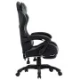 Silla gaming con reposapiés cuero sintético gris y negro de vidaXL, Sillas de oficina - Ref: Foro24-287990, Precio: 183,11 €,...