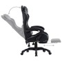 Gaming-Stuhl mit Fußstütze aus grauem und schwarzem Kunstleder von vidaXL, Bürostühle - Ref: Foro24-287990, Preis: 179,18 €, ...