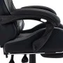 Silla gaming con reposapiés cuero sintético gris y negro de vidaXL, Sillas de oficina - Ref: Foro24-287990, Precio: 183,11 €,...