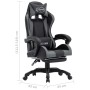Gaming-Stuhl mit Fußstütze aus grauem und schwarzem Kunstleder von vidaXL, Bürostühle - Ref: Foro24-287990, Preis: 179,18 €, ...