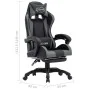 Silla gaming con reposapiés cuero sintético gris y negro de vidaXL, Sillas de oficina - Ref: Foro24-287990, Precio: 183,11 €,...