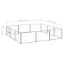 Perrera plateada 9 m² acero de vidaXL, Casetas y cercados para perros - Ref: Foro24-3082135, Precio: 196,67 €, Descuento: %