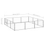 Silberner Zwinger 9 m² Stahl von vidaXL, Hundehütten und Zäune - Ref: Foro24-3082135, Preis: 199,06 €, Rabatt: %