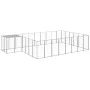 Perrera plateada 15,73 m² acero by vidaXL, Dog kennels and fences - Ref: Foro24-3082221, Price: 420,85 €, Discount: %
