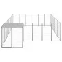 Perrera plateada 15,73 m² acero by vidaXL, Dog kennels and fences - Ref: Foro24-3082221, Price: 420,85 €, Discount: %