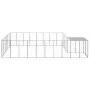 Perrera plateada 15,73 m² acero by vidaXL, Dog kennels and fences - Ref: Foro24-3082221, Price: 420,85 €, Discount: %