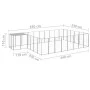 Perrera plateada 15,73 m² acero by vidaXL, Dog kennels and fences - Ref: Foro24-3082221, Price: 420,85 €, Discount: %