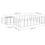 Silberner Zwinger 15,73 m² aus Stahl von vidaXL, Hundehütten und Zäune - Ref: Foro24-3082221, Preis: 424,83 €, Rabatt: %