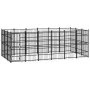 Steel outdoor kennel 16.59 m² by vidaXL, Dog kennels and fences - Ref: Foro24-3097977, Price: 954,23 €, Discount: %