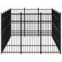 Steel outdoor kennel 16.59 m² by vidaXL, Dog kennels and fences - Ref: Foro24-3097977, Price: 954,23 €, Discount: %