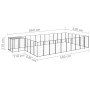 Schwarzer Zwinger 19,36 m² aus Stahl von vidaXL, Hundehütten und Zäune - Ref: Foro24-3082215, Preis: 540,82 €, Rabatt: %