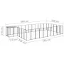 Schwarzer Zwinger 19,36 m² aus Stahl von vidaXL, Hundehütten und Zäune - Ref: Foro24-3082215, Preis: 532,16 €, Rabatt: %