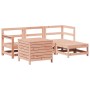 Juego de sofás de jardín 5 pzas madera maciza de abeto Douglas