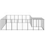 Schwarzer Zwinger 12,1 m² aus Stahl von vidaXL, Hundehütten und Zäune - Ref: Foro24-3082213, Preis: 429,32 €, Rabatt: %