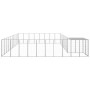 Silberner Zwinger 25,41 m² Stahl von vidaXL, Hundehütten und Zäune - Ref: Foro24-3082246, Preis: 525,21 €, Rabatt: %