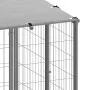 Silver dog kennel 25.41 m² steel by vidaXL, Dog kennels and fences - Ref: Foro24-3082246, Price: 521,00 €, Discount: %